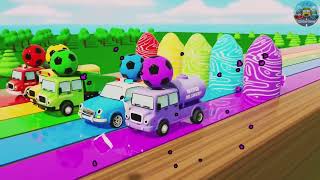 Baby Shark + Wheels On the Bus Songs  Street Vehicles Color Painting Challenge Nursery Rhymes