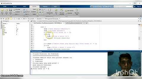 Program Menghitung Permutasi dan Kombinasi pada Matlab || UAS Pemrograman Komputer