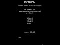 Day 33 Python Coding Challenge! 💡 Can You Guess the Output?#shorts #short#coding