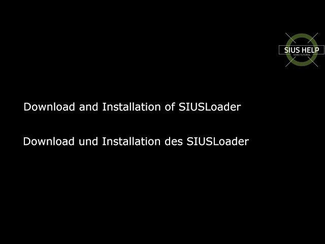 Install SIUSLoader / SIUSLoader installieren