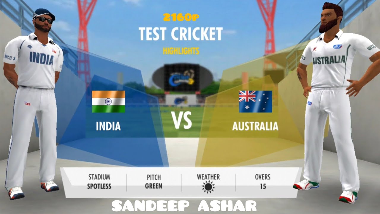 Highlights of the Test match played between India vs Australia in WCC 3