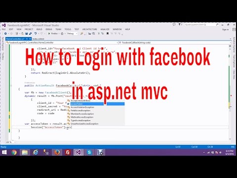 How to  login with facebook in asp.net- mvc 5