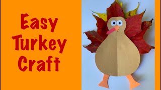 Easy Leaf Turkey Craft for Kids