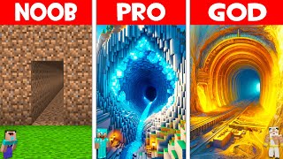 Minecraft Different TUNNELS COMPILATION! Who is BETTER in Minecraft NOOB vs PRO vs GOD?