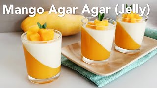 How to make Agar Agar Mango (Jelly) 芒果布丁（菜燕）| มะม่วง Mango Woon | dessert cup recipe | ide jualan