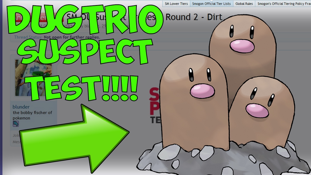 Dugtrio Is Being Suspect Tested Pokemon Sun And Moon Ou