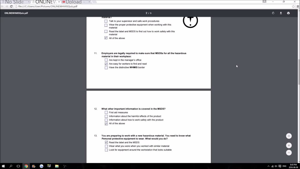 WHMIS Test Answers - YouTube math worksheets, alphabet worksheets, free worksheets, printable worksheets, grade worksheets, and worksheets Whmis Worksheet 2 720 x 1280