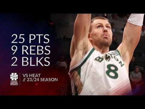 Kristaps Porzingis 25 pts 9 rebs 2 blks vs Heat 23/24 season