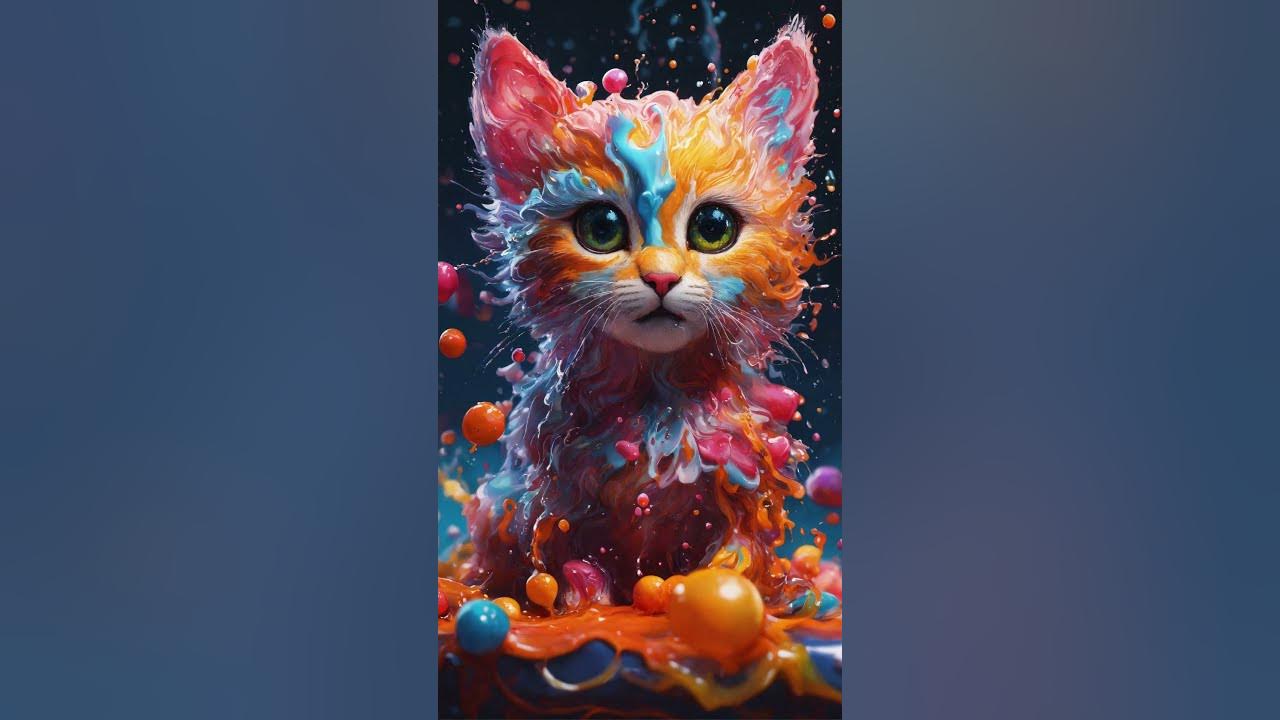 Art Corner TV Wallpaper_ funny Splash cat livewallpaper wallpaper