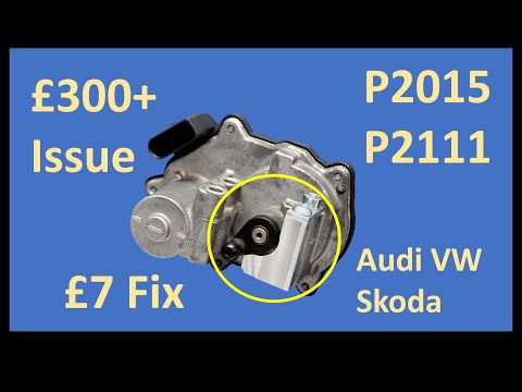 Cheap and Easy P2015 P2111 Fault Code Fix Audi VW Toyota