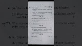 Btech 3rdyear ADVANCE DBMS, (2026 Paper)#music #btech #btechcse #shorts #exam #examchallenge #cse