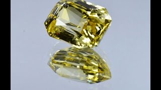 11.83 Carat Natural Vivid Yellow Sapphire In Octagon Shape From Ceylon