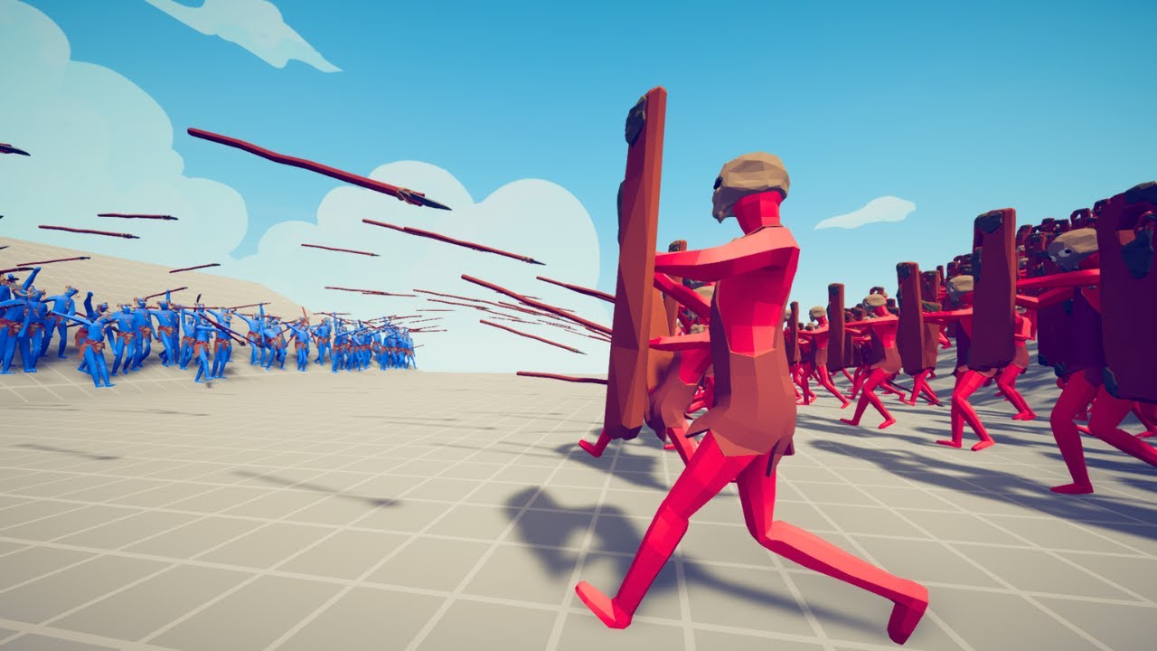 50x ELITE SPEAR THROWERS vs 200x SHIELD UNITS - TABS | Totally Accurate Battle Simulator