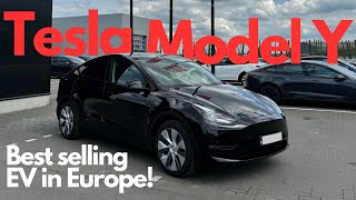 Tesla Model Y -  Exterior - Interior POV REVIEW - First Time Driving A Tesla