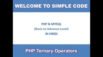 PHP ternary operator | ternary operator in PHP