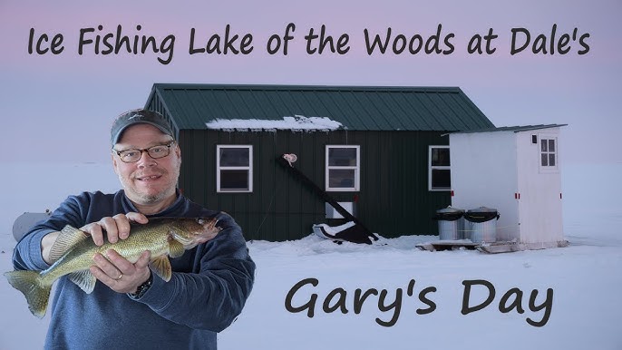 Ice Fishing in a Sleeper Shack at Dale's on Lake of the Woods. 