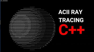 ASCII Ray Tracing in C++ | Rotating ball with the help of ray tracing and source code C++ console