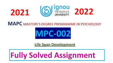 MPC-002 Solved Assignment 2021-22 IGNOU | MAPC
