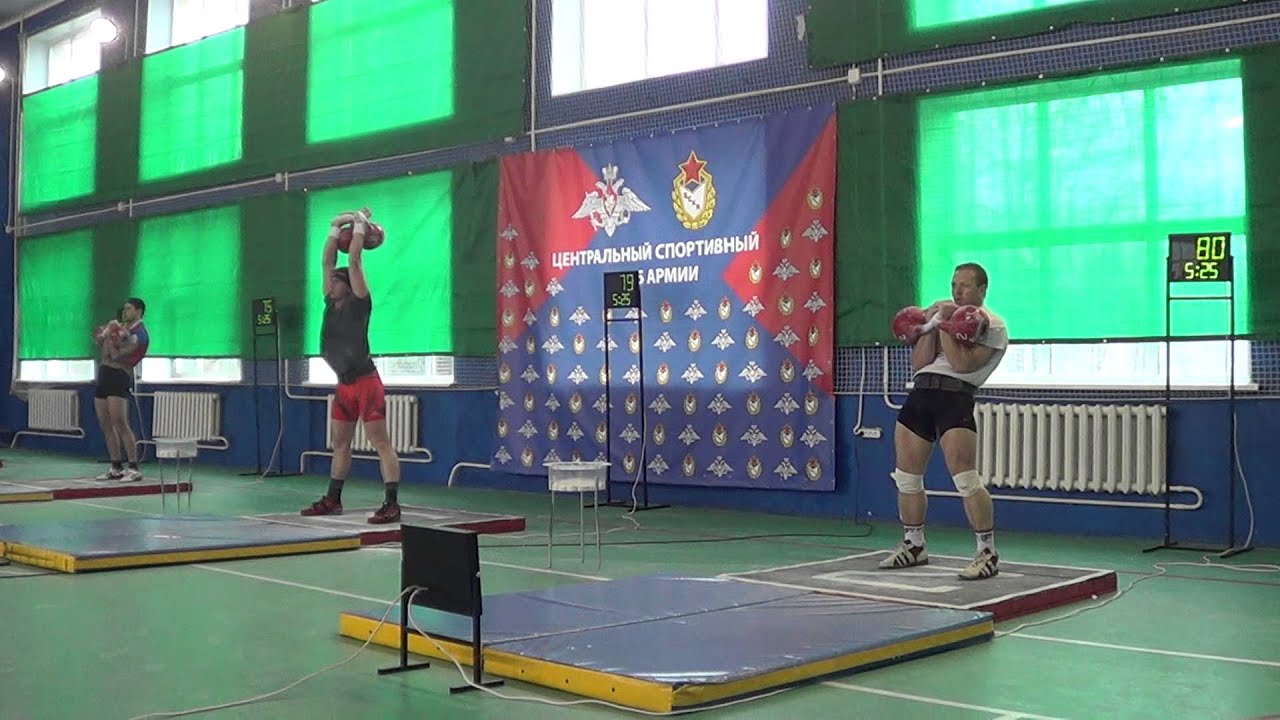 Russian military championship of kettlebell sport 2015 WK 95 kg Jerk