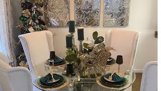 DECORATE WITH ME |EMERALD GREEN TABLESCAPE