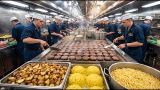 Inside the $100 Million Kitchens That Feed 5,000 Sailors on a US Aircraft Carrier