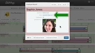 ShiftApp Employee Scheduling Email Message & Schedule