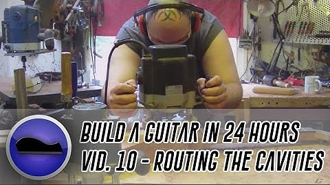 Ep 10 - How to Build a Custom PAF Guitar - Making a pickup routing template and routing the cavities