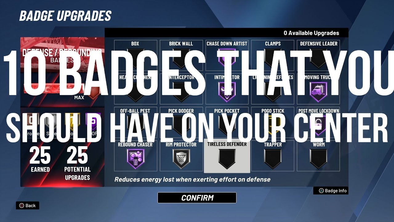 NBA 2K20 | 10 BADGES YOU SHOULD HAVE AS A RIM PROTECTOR/CENTER - YouTube