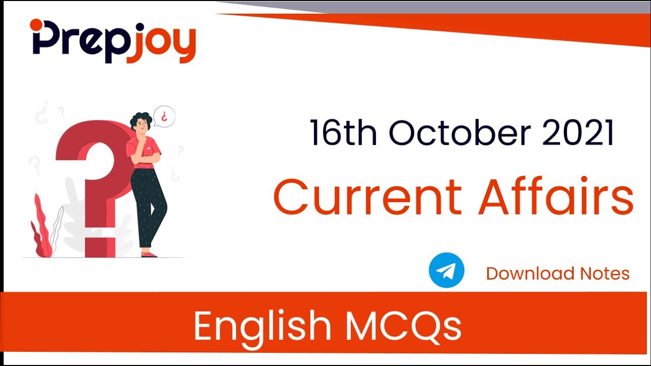 16th October Current Affairs English MCQ