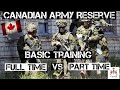 Canadian Army Reserve | Full time vs Part time Basic training Update: Regular Force BMQ is 10 weeks