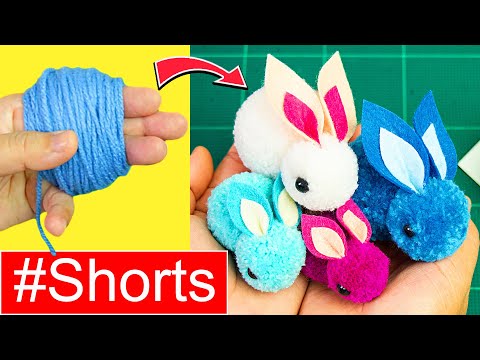 Shorts - DIY hair clips Bunny Doll Hairbands for girls - hair accessories diy tutorial