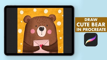 Cute BEAR Anyone Can Draw - Easy Step-By-Step Procreate Tutorial - Digital Illustration On iPad🐻