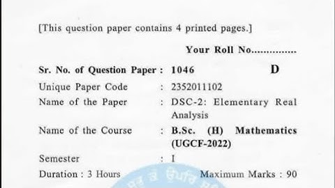 BSC maths hons sem 1 1st year Real analysis, Solving Pyqs