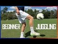 Juggling a soccer ball for beginners  training