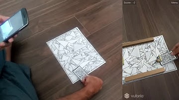 AR example   (Unity & Vuforia)- Real pong game in AR
