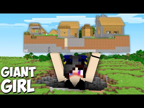 I found a GIANT GIRL with THE MYSTERY ISLAND in Minecraft  ! FLOATING MYSTERY ISLAND !