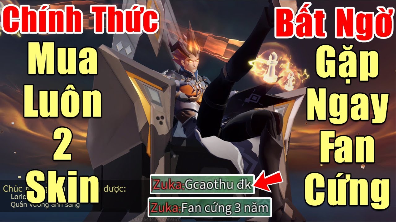 [Gcaothu] Chính thức mở bán Combo 2 skin Lorion Quân Vương – Bất ngờ gặp fan cứng phát hiện Gcaothu