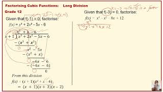 Long Division - Factorising Cubic Functions