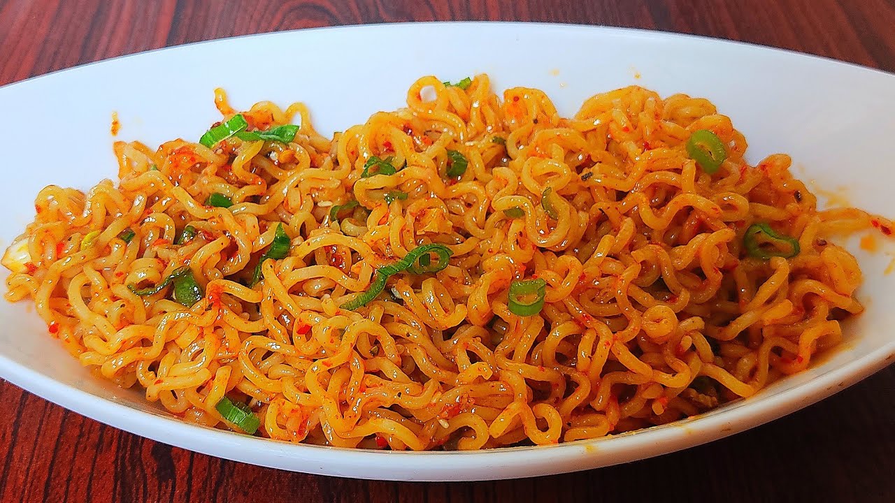 Korean Style Maggi Recipe Chilli Garlic Maggi Maggi Recipe Spicy Maggi Cook with Alveera