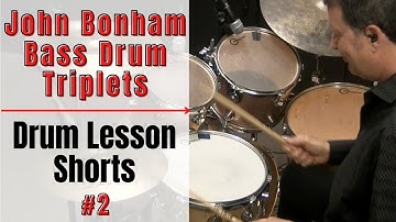 John Bonham Bass Drum Triplets - Drum Lesson 2 - #shorts