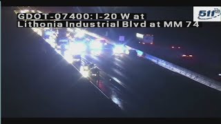 All lanes on I-20 shut down at Lithonia Industrial Boulevard