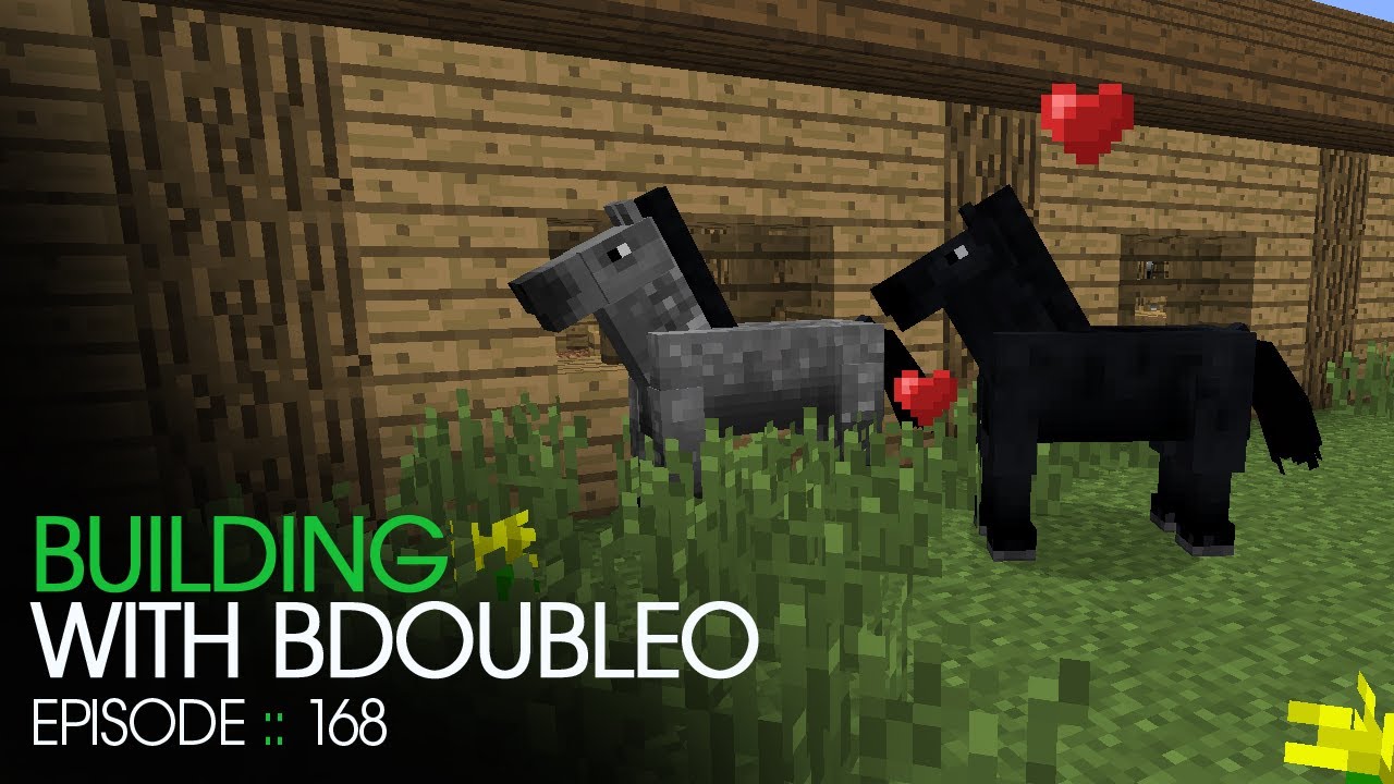 Minecraft Building with BdoubleO Episode 168 Horse Breeding YouTube