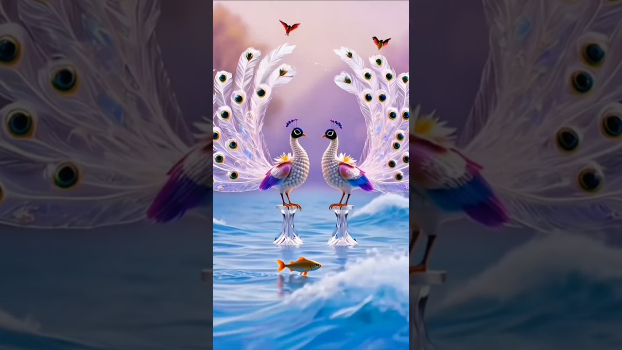 Magical Colorful Peacock Birds 🦚✨ AI Fantasy Birds Video | Beautiful Pearl Peacock Animation 