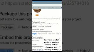 Tip: scratch projects to HTML embeds #tutorial #scratch #kidscancode #justdoit