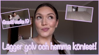 LÄGGER GOLV & HEMMA KÖNTEST! 💙💗 GRAVID VECKA 19 | VLOGG 121 - AMANDA MARIN