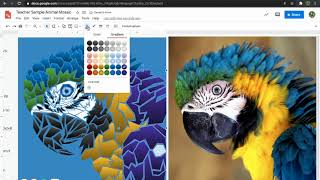 Google Drawing - Mosaic Animal