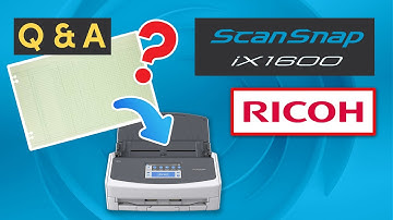 📄 ScanSnap iX1600 Q&A - Scan Ledger Paper?