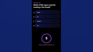 Which HTML tag is used for creating a line break