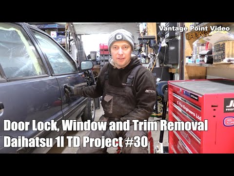 Removing door locks, windows and trim: Daihatsu Charade Project #30