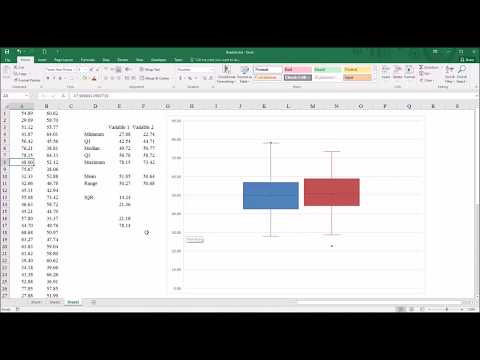 Creating a Boxplot in Excel 2016